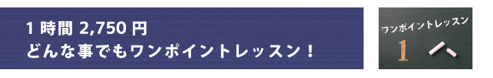 ワンポイントレッスン